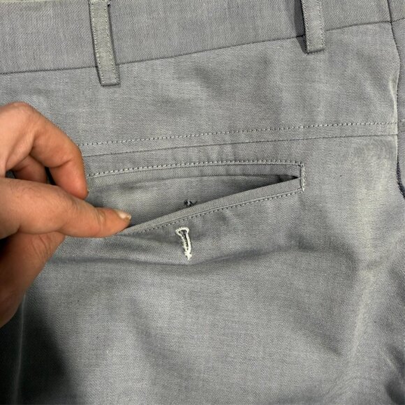 Pal Zileri Chinos 100% Cotton Mens Pants Grey 34x31 - Picture 12 of 13